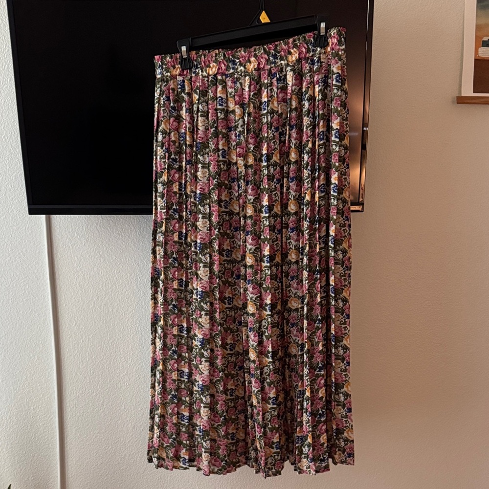 Vintage Worthington Floral Maxi Skirt - Multicolor